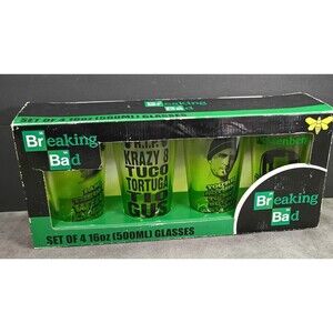 NEW Set Of 4 Breaking Bad 16 Oz Pint Glasses - GREAT GIFT Just Funky